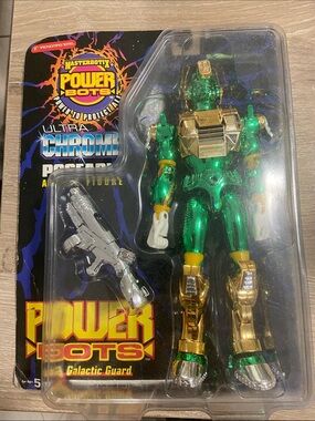 1994 Trendmasters Masterbotix POWER BOTS Ultra Chrome 8" Figure Emerald-Z